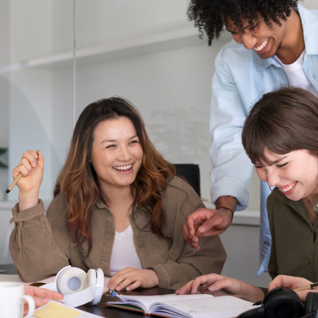 office-workers-working-together-as-team office-workers-working-together-as-team